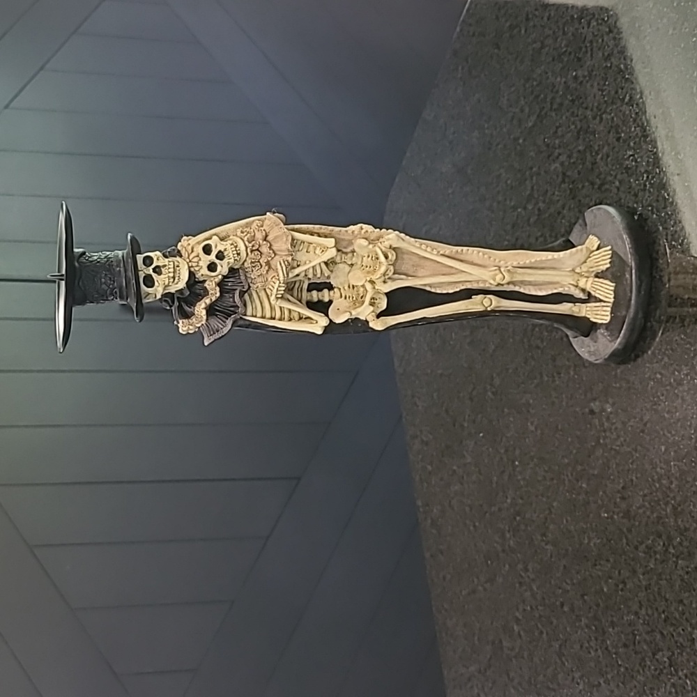 Wedding Skull Candle Holder